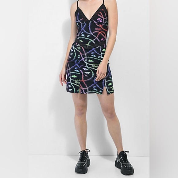 Zumiez Chrome Chain Skirt and Top Set Small - Picture 1 of 13